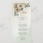 シャンパンフラワーグリーン結婚リー メニュー (正面/裏面)