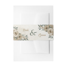 シャンパンフラワーグリーン結婚リー 招待状ベリーバンド