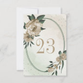 シャンパンフラワー グリーン ジオメトリック テーブルナンバー (正面)