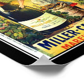 シャンパンフランスの広告のヴィンテージポスターガール ポスター (角)