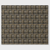 シャンパンフラートオン金ゴールド《写真》ぼけ味 ラッピングペーパー (フラット)