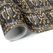 シャンパンフラートオン金ゴールド《写真》ぼけ味 ラッピングペーパー (ロールコーナー)