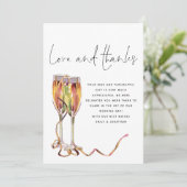 シャンパンフルテススクリプトフォト結婚ズ サンキューカード (スタンド正面)