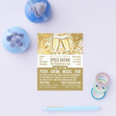 シャンパンフルテススピードデートすることイベント広告ズ チラシ (シングル)