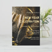 シャンパンフルテスニューイヤーお祝い招待状 (スタンド正面)