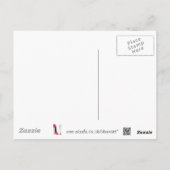 シャンパンフルートガラスとコルク抜きスチレット靴 ポストカード (裏面)