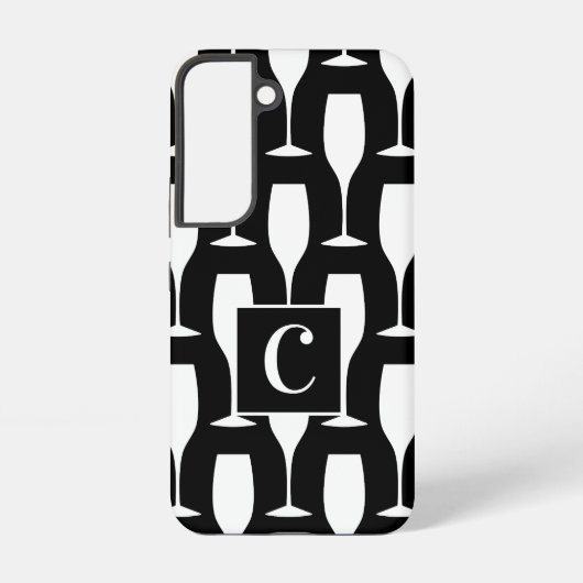 シャンパンフルートグラスパターン Samsung Galaxy S22 Galaxyケース (裏面)