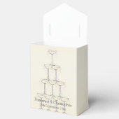 シャンパンフルートデザインシャンパンカラー結婚ズ フェイバーボックス (オープン)