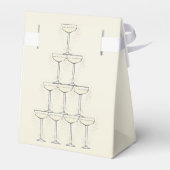 シャンパンフルートデザインシャンパンカラー結婚ズ フェイバーボックス (裏面サイド)