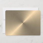 シャンパンフルートトーストフェイクオンメタリック 招待状 (裏面)