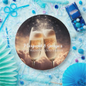 シャンパンフルート紙プレート ペーパープレート (パーティー)