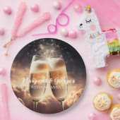 シャンパンフルート紙プレート ペーパープレート (パーティー)