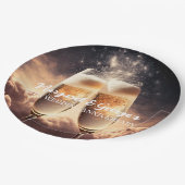 シャンパンフルート紙プレート ペーパープレート (アングル)