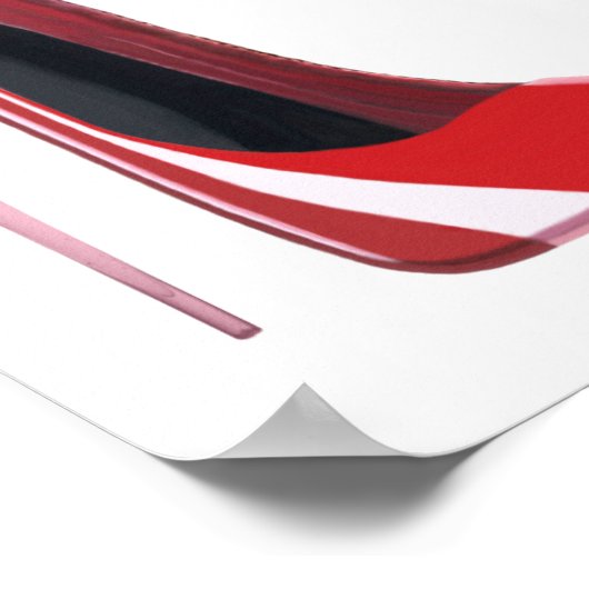 シャンパンフルート赤いスティレット靴アートポスター ポスター (角)