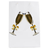 シャンパンフルート ギフトバッグ, 結婚式 パーティー ギフトバッグ (正面)