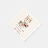 シャンパンフルート&パールブライダルシャワー スタンダードカクテルナプキン (角)