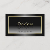 シャンパンフレームシック付き白黒グラデーション 名刺 (正面)