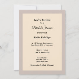 シャンパンフレームブライダルシャワー招待 招待状