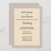 シャンパンフレーム結婚式招待状 招待状 (正面/裏面)