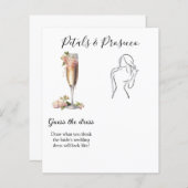 シャンパンフローラゲットドレスブライダルシャワーゲーム (正面/裏面)