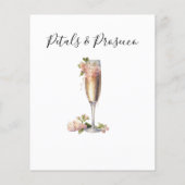 シャンパンフローラゲットドレスブライダルシャワーゲーム (裏面)