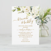 シャンパンフローラブランチアンドバブリーブライダルシャワー 招待状 (スタンド正面)