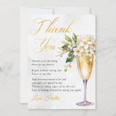 シャンパンフローラルランチ＆バブルブライズシャワー サンキューカード (正面)