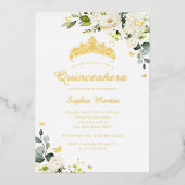 シャンパンフローラ金ゴールドキンセアニェラ 箔招待状 (正面)