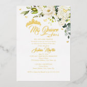 シャンパンフローラ金ゴールドミクリンキンセアニェラ 箔招待状 (正面)