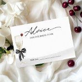 シャンパンブライダルシャワーアドバイスザブライドカード 招待状