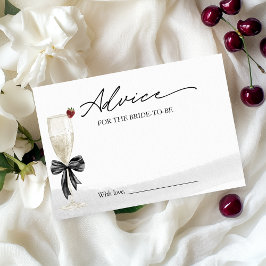 シャンパンブライダルシャワーアドバイスザブライドカード 招待状