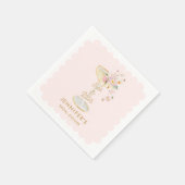 シャンパンブライダルシャワーシプスアンドビテス スタンダードカクテルナプキン (角)