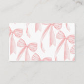 シャンパンブライダルシャワーレシピ要求エンクロージャ エンクロージャーカード (裏面)