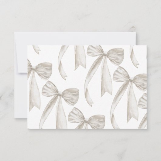 シャンパンブライダルシャワーレシピ要求エンクロージャ 招待状 (裏面)