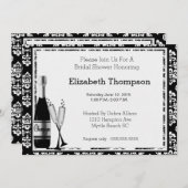 シャンパンブライダルシャワー招待 招待状 (正面/裏面)