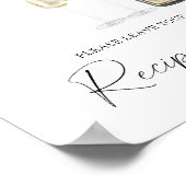 シャンパンブライダルシャワー – あなたのレシピカードはこちら ポスター (角)