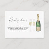 シャンパンブライダルシャワー – ディスプレイシャワー エンクロージャーカード (正面)