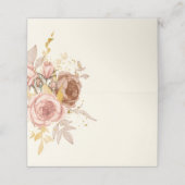 シャンパンブラウンバラライトピ結婚ンク プレイスカード (外部開封)