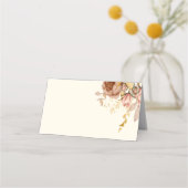 シャンパンブラウンバラライトピ結婚ンク プレイスカード (裏面)