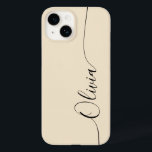 シャンパンブラックエレガント書道台本名 Case-Mate iPhone 14ケース<br><div class="desc">シャンパンブラックエレガント書道台本のタイポグラフィ名iPhone 14カスタム電話ケースは、トレンディーとデザインを備えパーソナライズされたて、あなたの名前を持つ手書のをチャームの背景に頭が切れる手書の。©Evco Studio www.zazzle.com/store/evcostudioによる設計</div>