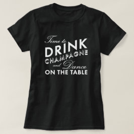 シャンパンブラックTシャツを飲む時間 Tシャツ