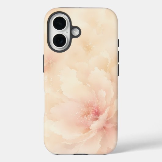 シャンパンブラッシュウォーターカラーフラワー Case-Mate iPhoneケース (裏面)