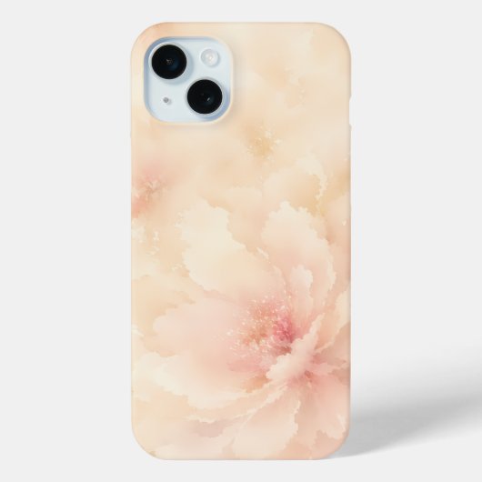シャンパンブラッシュウォーターカラーフラワー Case-Mate iPhoneケース (裏面)