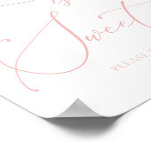 シャンパンブラッシュピンクのラブイズスイートデザートバー ポスター (角)