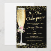 シャンパンブランシュ独身最後の夜の招待状 招待状 (正面/裏面)