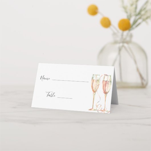 シャンパンブランシュ＆バブルリー ブライズシャワー プレイスカード (正面)