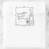 シャンパンブランチとバブルブライズシャワー スクエアシール (バッグ)