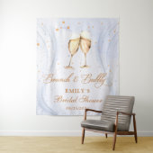 シャンパンブランチとバブルブライズシャワー タペストリー (インサイチュ)