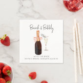 シャンパンブランチとバブルリーな花嫁のシャワー スタンダードカクテルナプキン (インサイチュ)