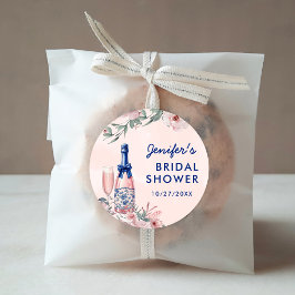 シャンパンブランチとバブルリーな花嫁のシャワー ラウンドシール